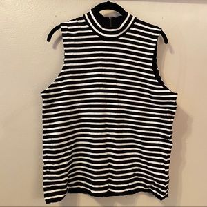 J. Crew Factory Striped Mock Neck Sweater